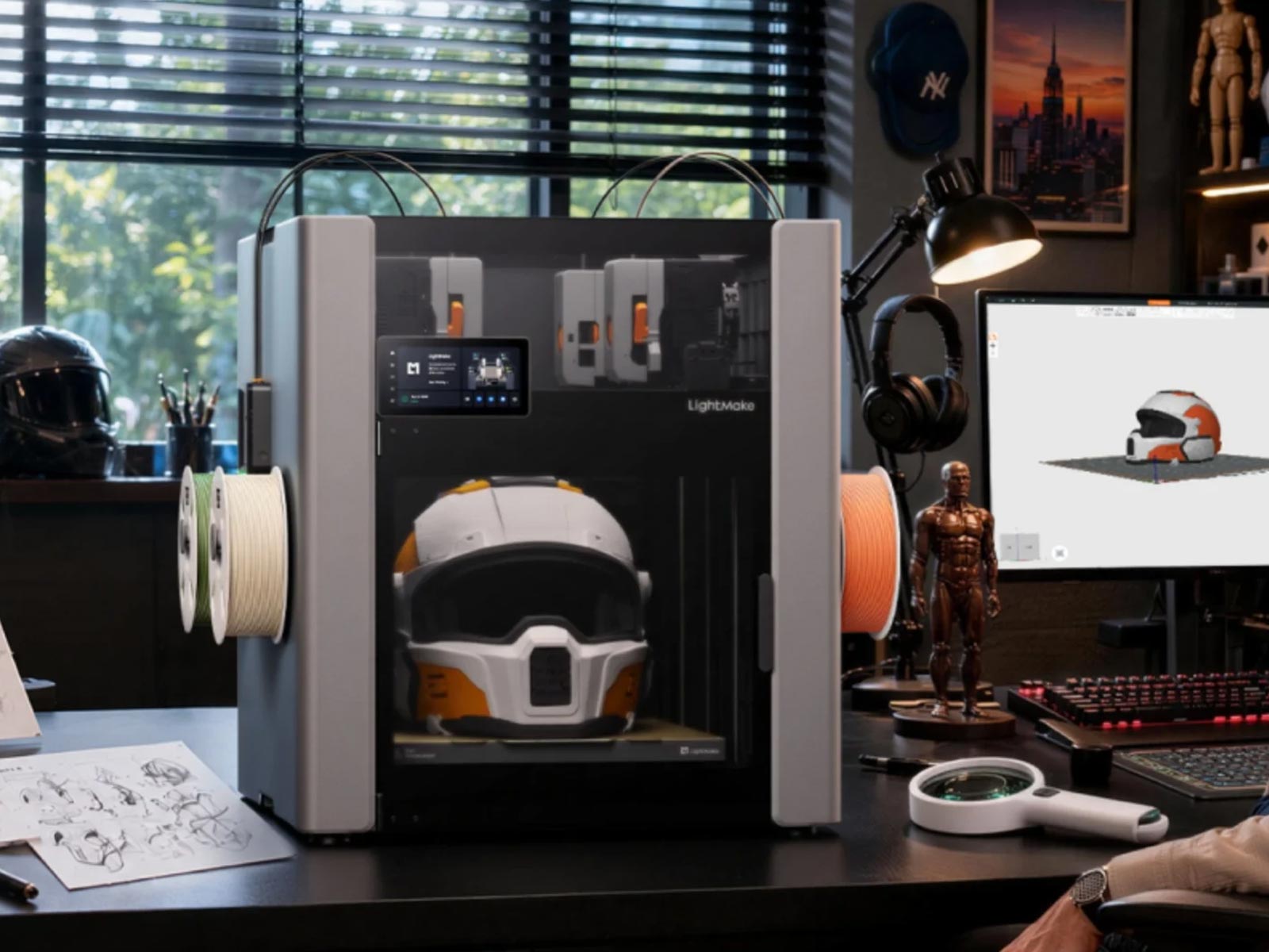 LightMake L4 : imprimante 3D multicouleur à quatre têtes indépendantes avec moteurs linéaires, prix 2399 dollars